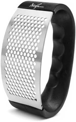 Stainless Steel Garlic Rocker Press with Silicone Peeler