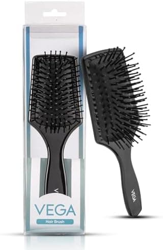 Self-Cleaning Hair Brush with Retractable Bristle Button