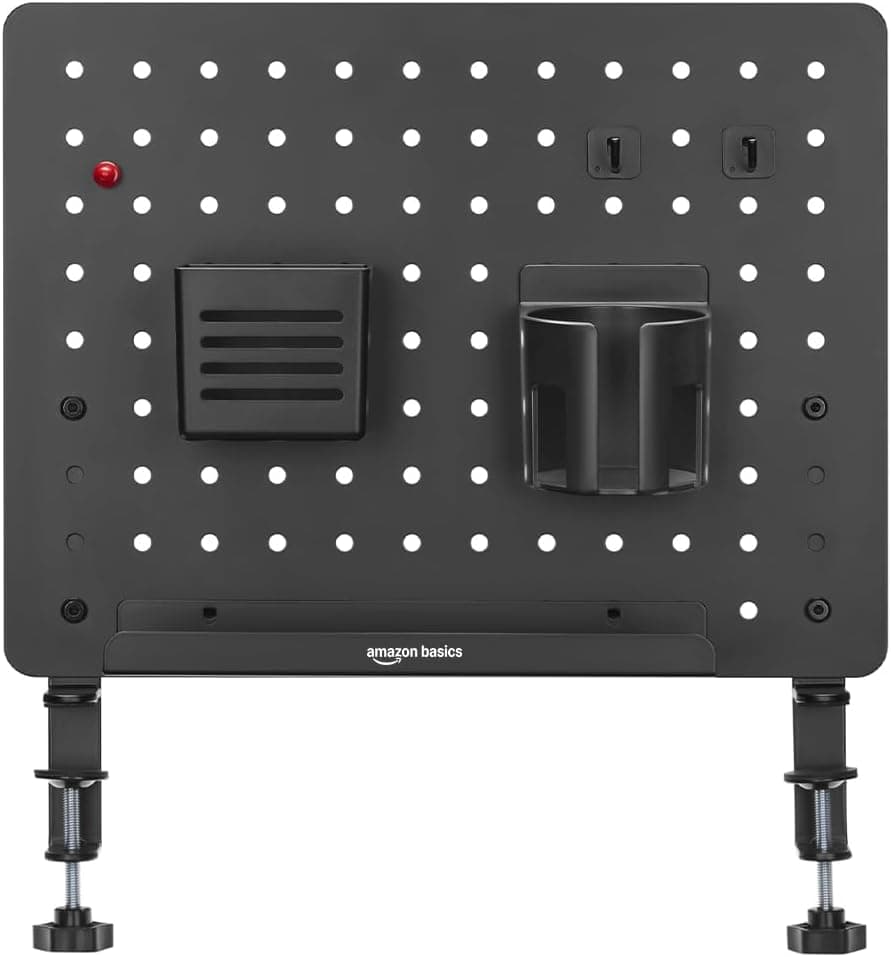 Clamp-On Desk Pegboard Panel Modular Organizer