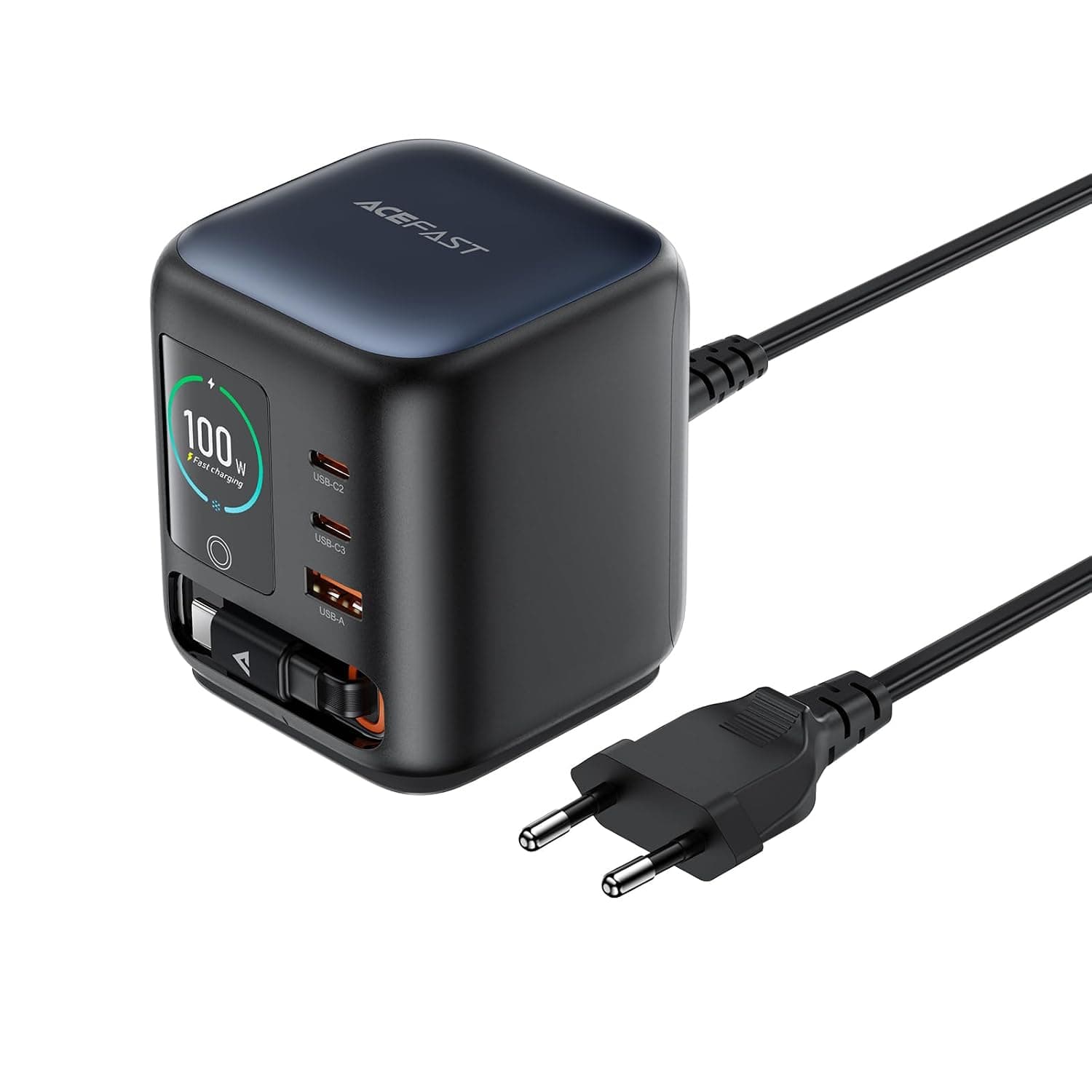 100W 6-in-1 GaN Desktop Charging Station with Digital Wattage Display