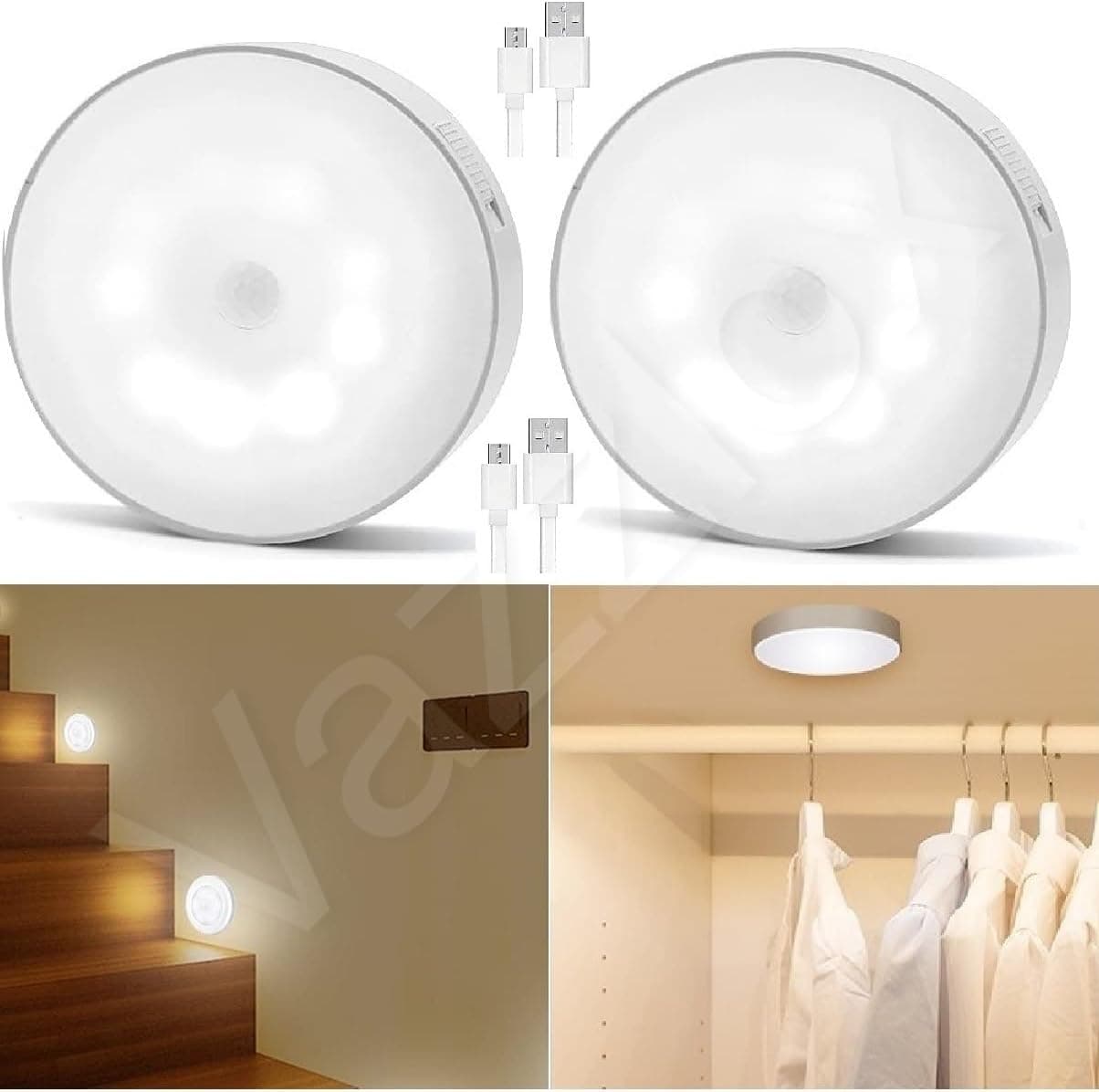 Smart Motion Sensor Stair & Hallway Night Lights (6-Pack)