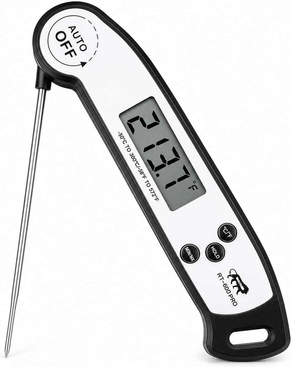 Digital Instant-Read Meat Thermometer with Backlit LCD