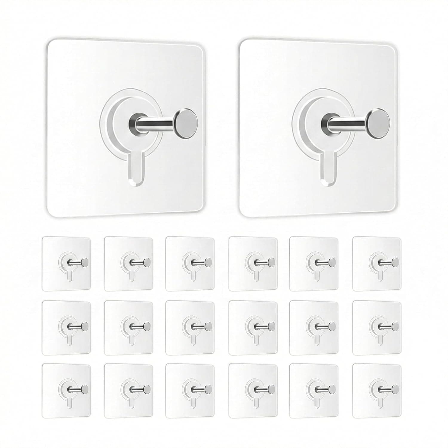 JIALTO 20 Pcs Self Adhesive Hooks for