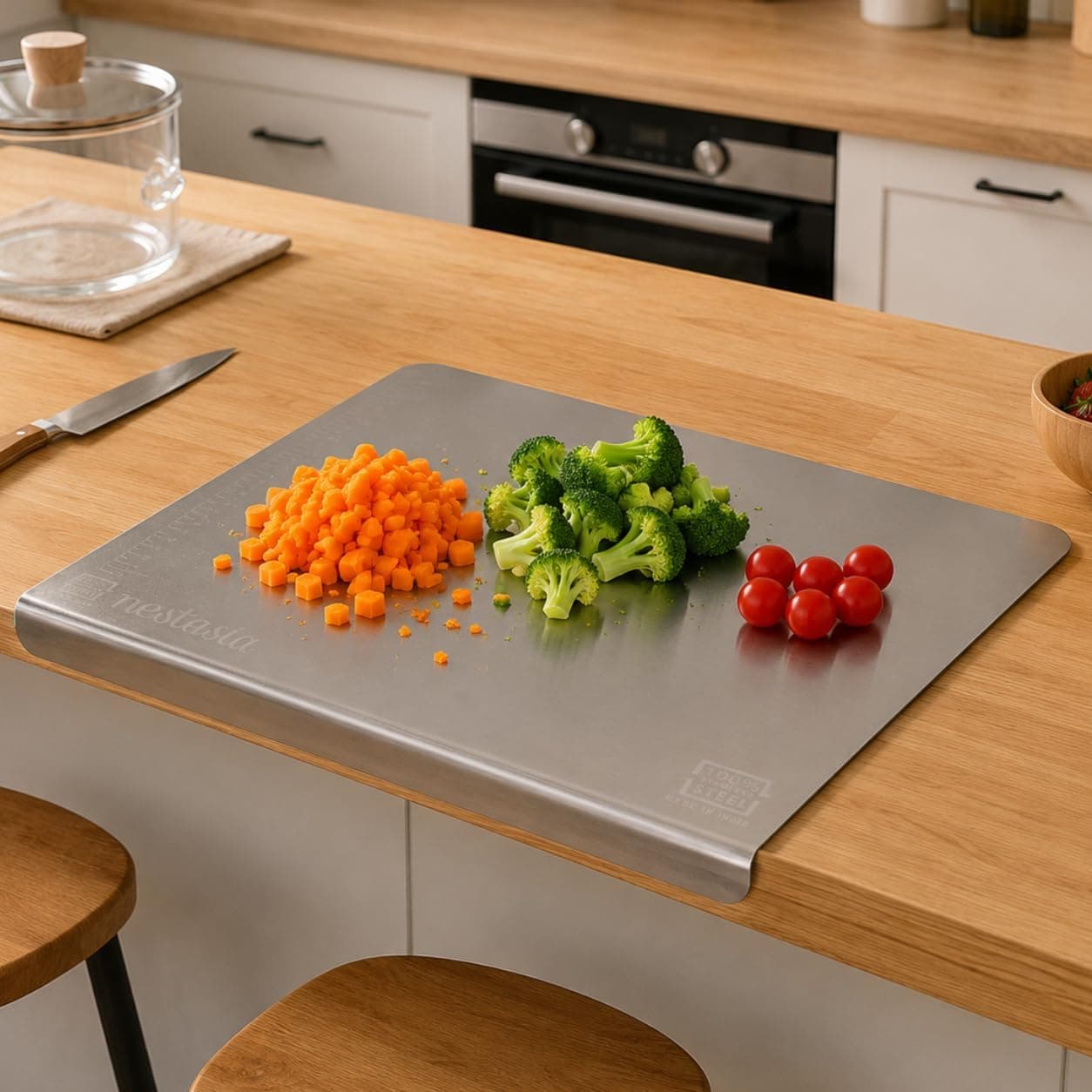 Dual-Sided Antibacterial Cutting Board with Juice Groove