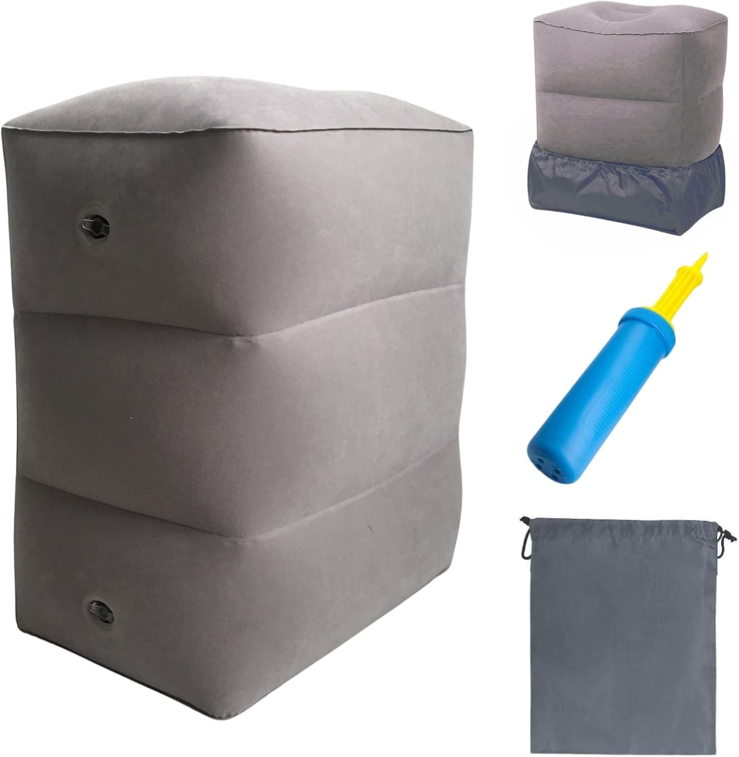 Inflatable Foot Rest Pillow for Long Airplane Flights