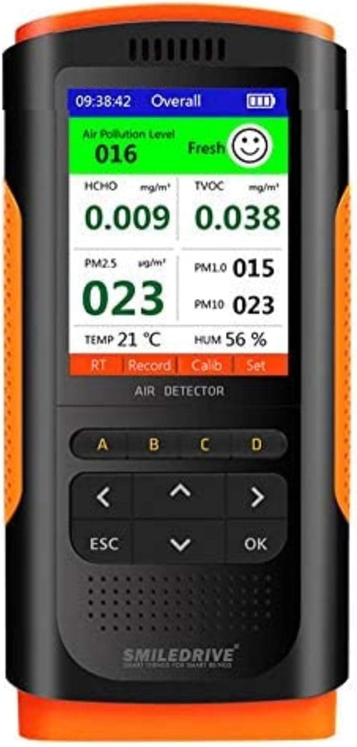 Smart WiFi Air Quality Monitor for PM2.5, VOC, & CO2
