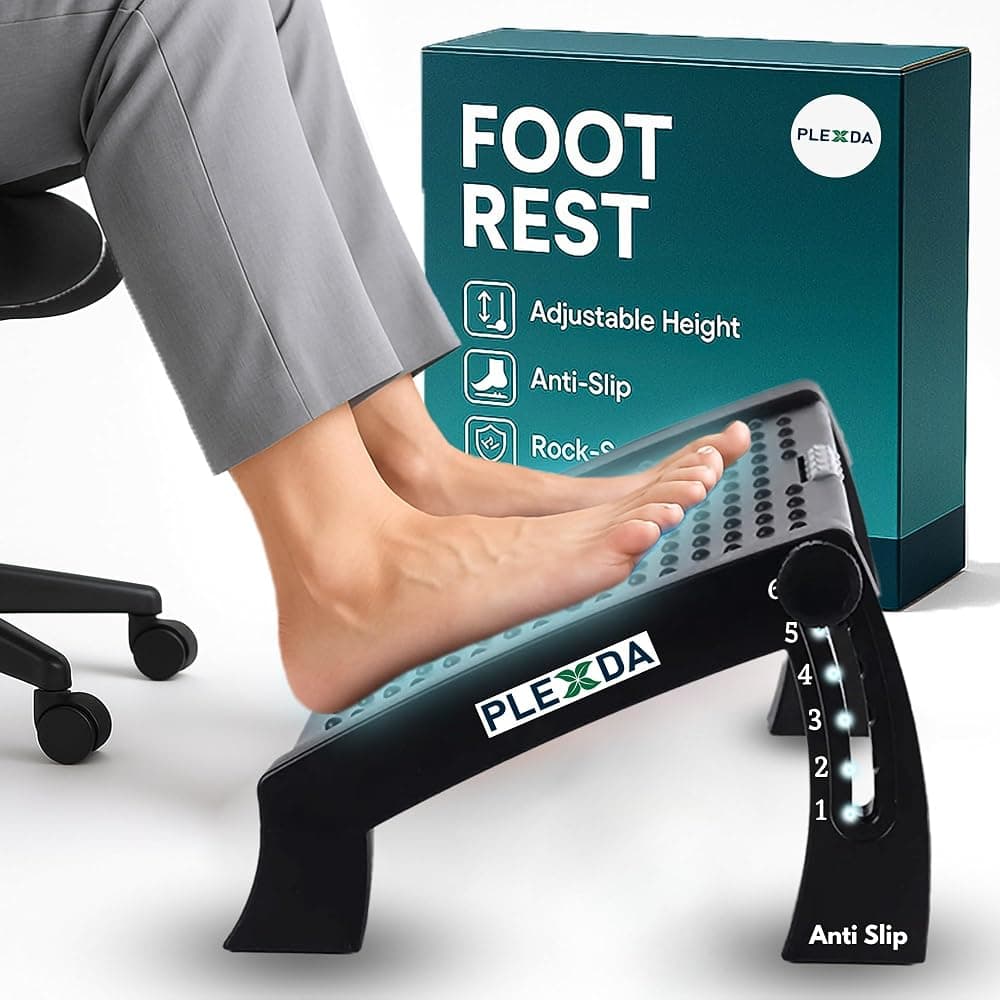 Adjustable Foot Rest for Office Under Desk Ergonomic Leg Support
