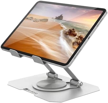 Foldable Aluminum Phone & Tablet Stand with 360° Swivel