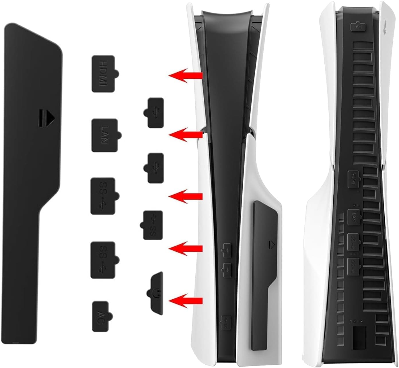 PS5 Silicone Dust Plugs & Port Protective Covers