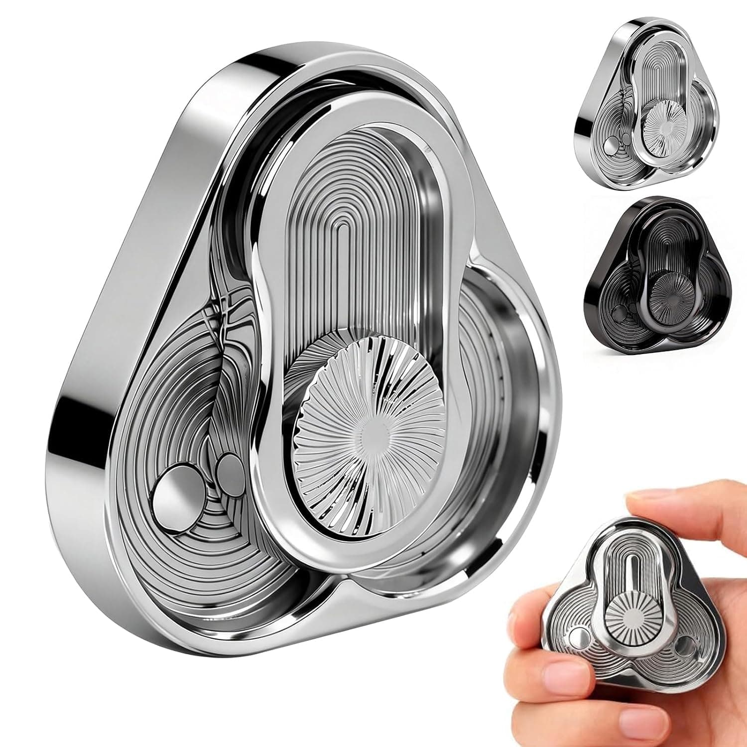Triangle Magnetic Rotation EDC Metal Fidget Slider Toy