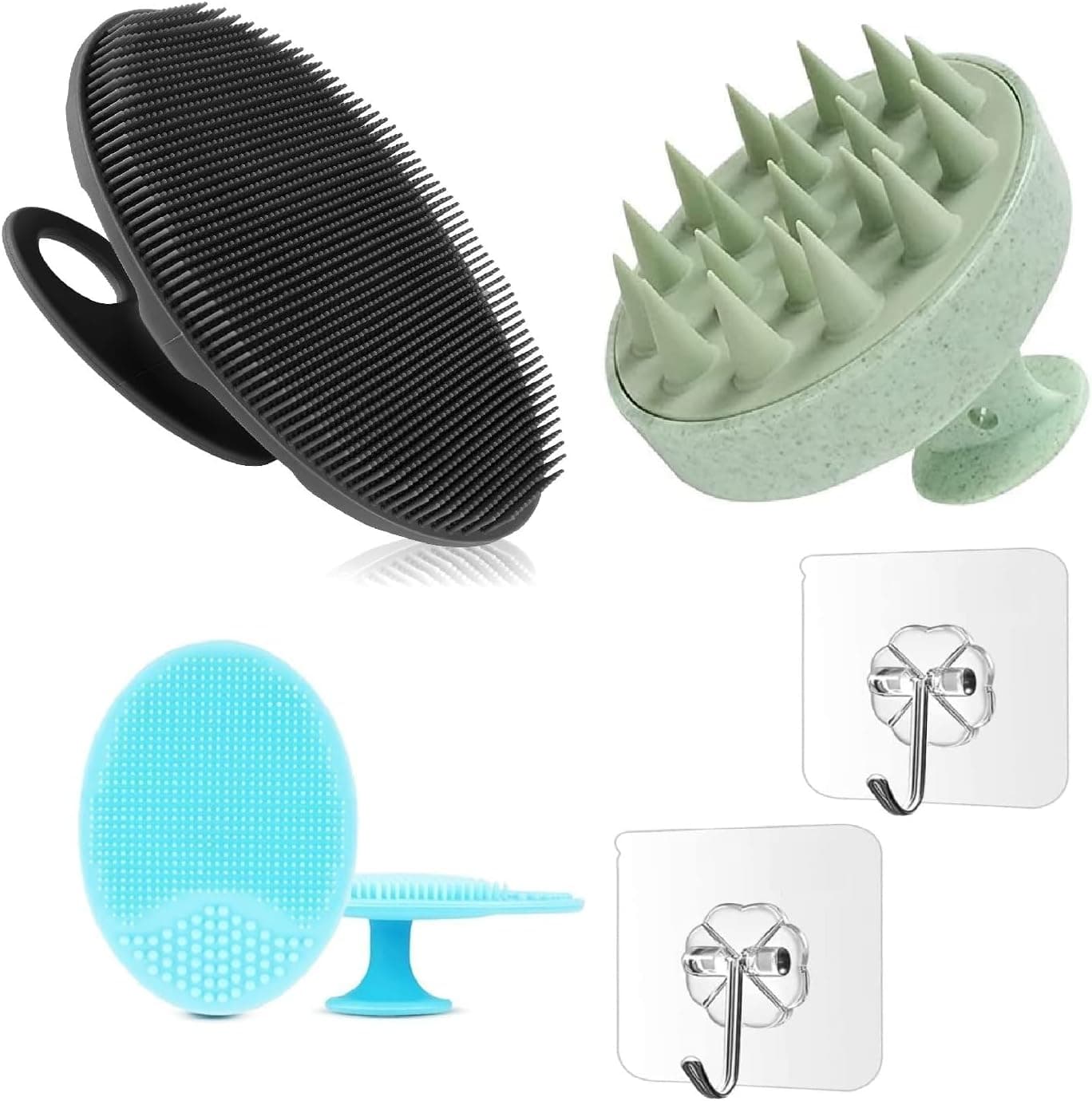 Silicone Facial Scrubber & Exfoliating Face Cleansing Brush (2-Pack)