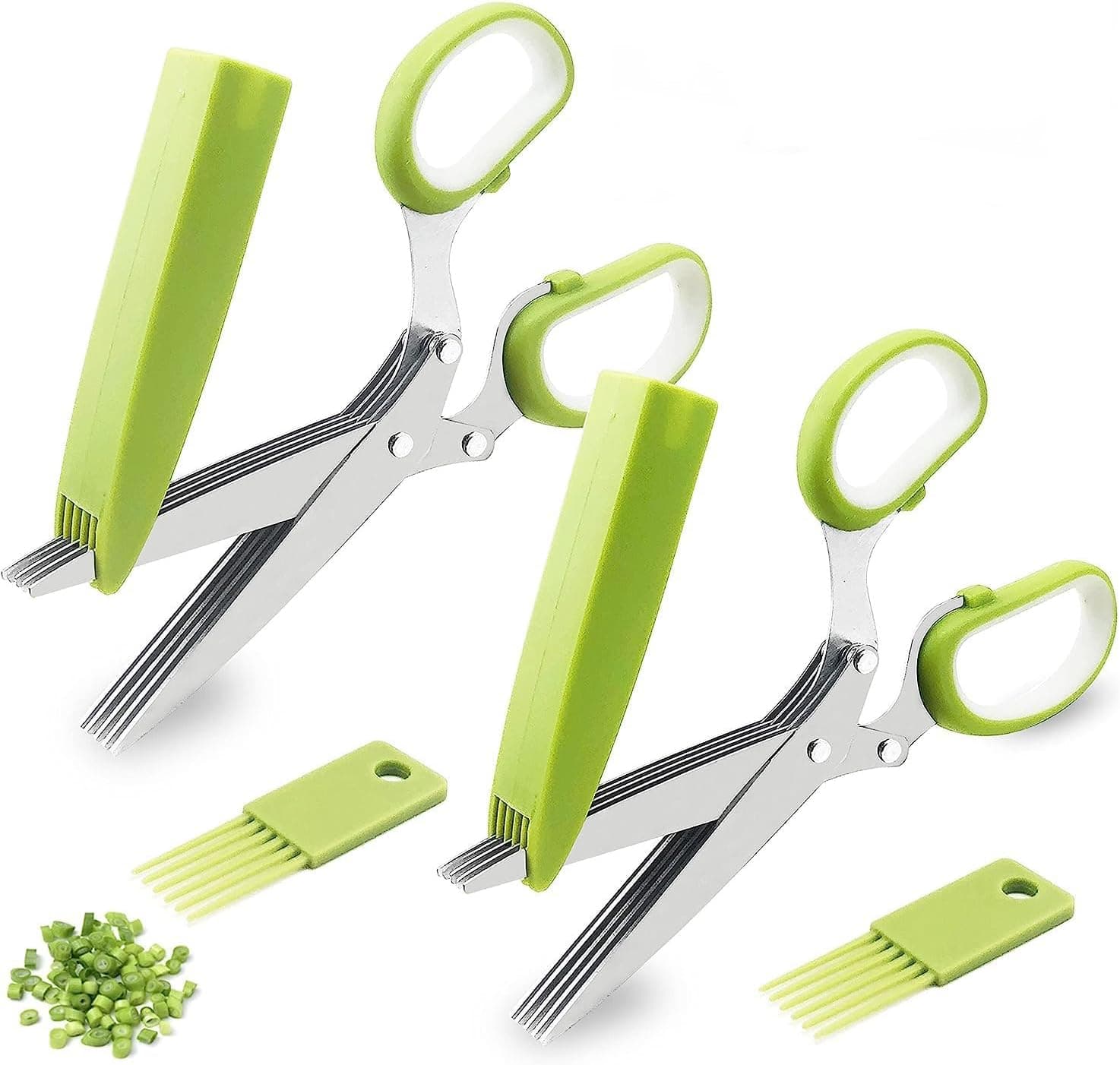 Multi-Blade Fresh Herb Scissors with Cleaning Comb