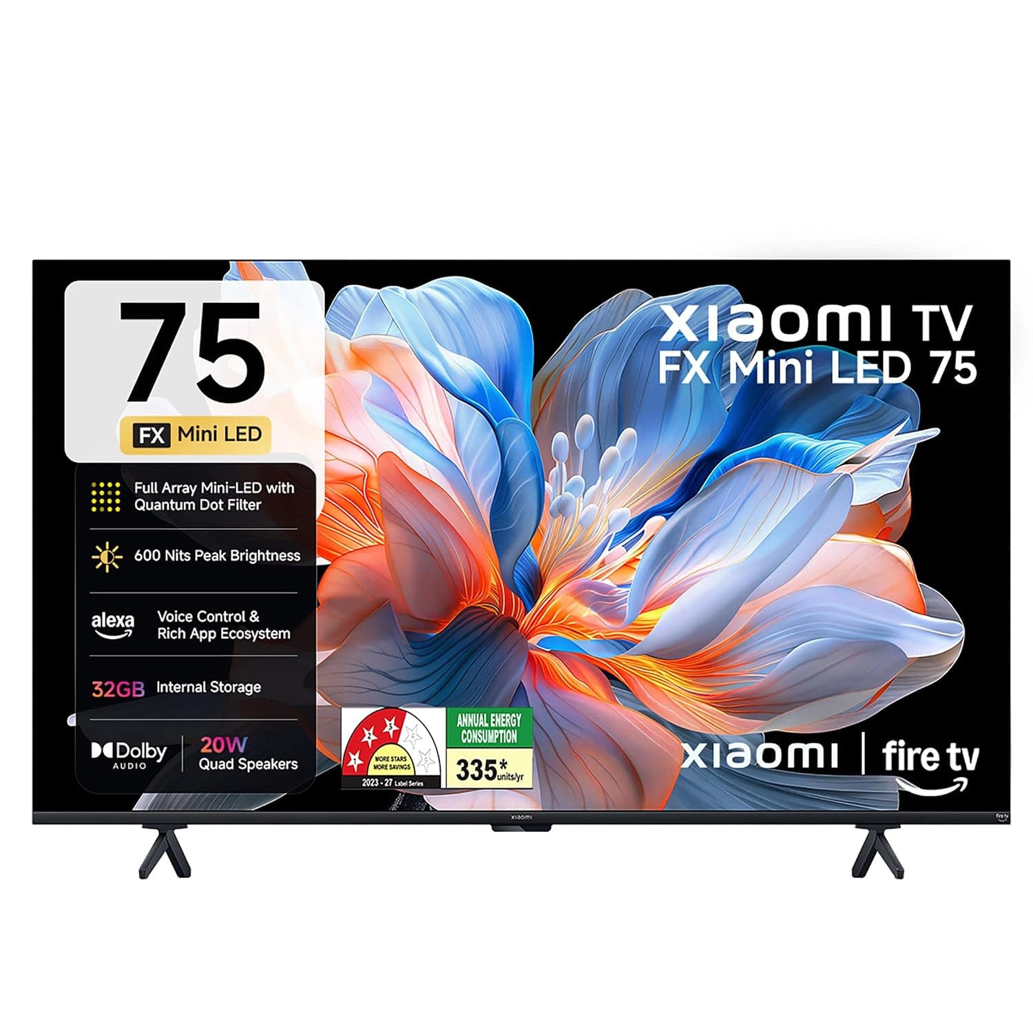 Xiaomi 75-Inch FX 4K QD-Mini LED Smart Fire TV (120Hz DLG)