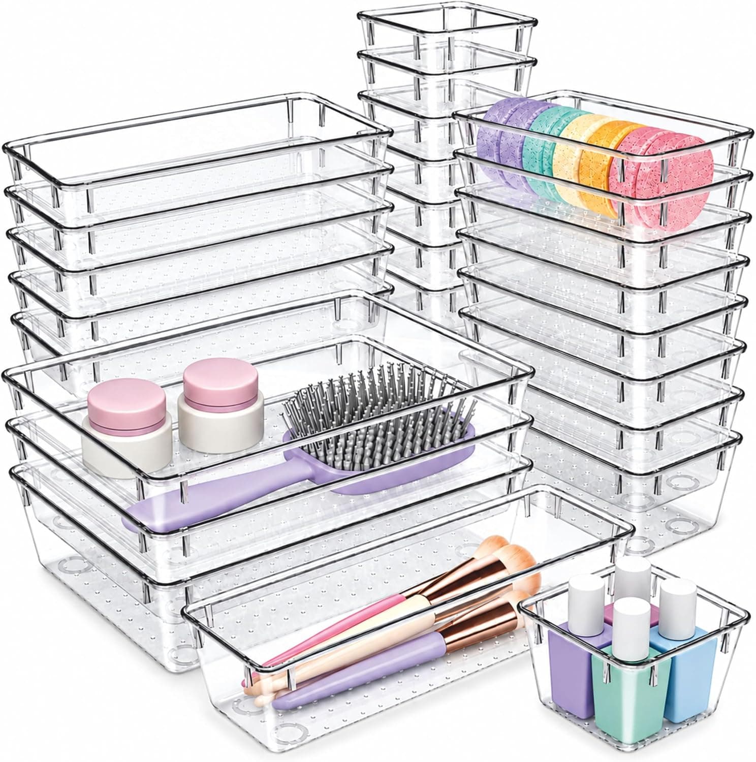 Under-Desk Adhesive Pull-Out Storage Drawer Organizer